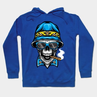 Smoking Skull Funny Hoodie